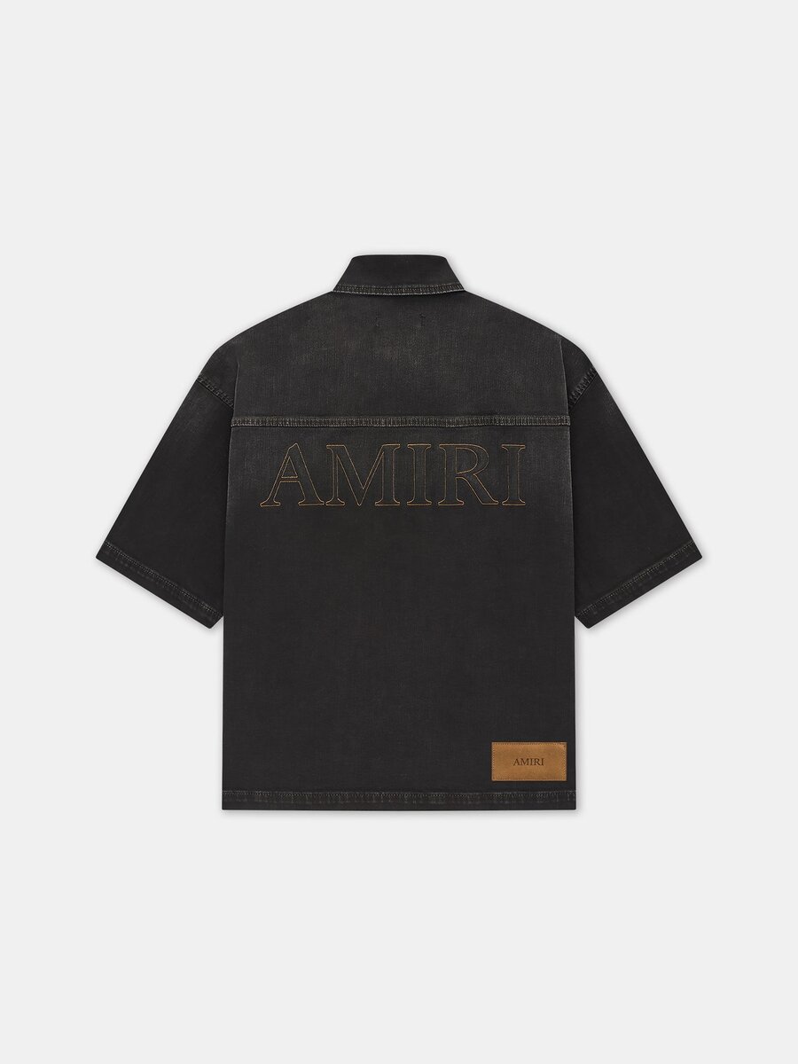 Amiri 3D-HEMD MIT KURZEN ÄRMELN UND DRUCKKNÖPFEN