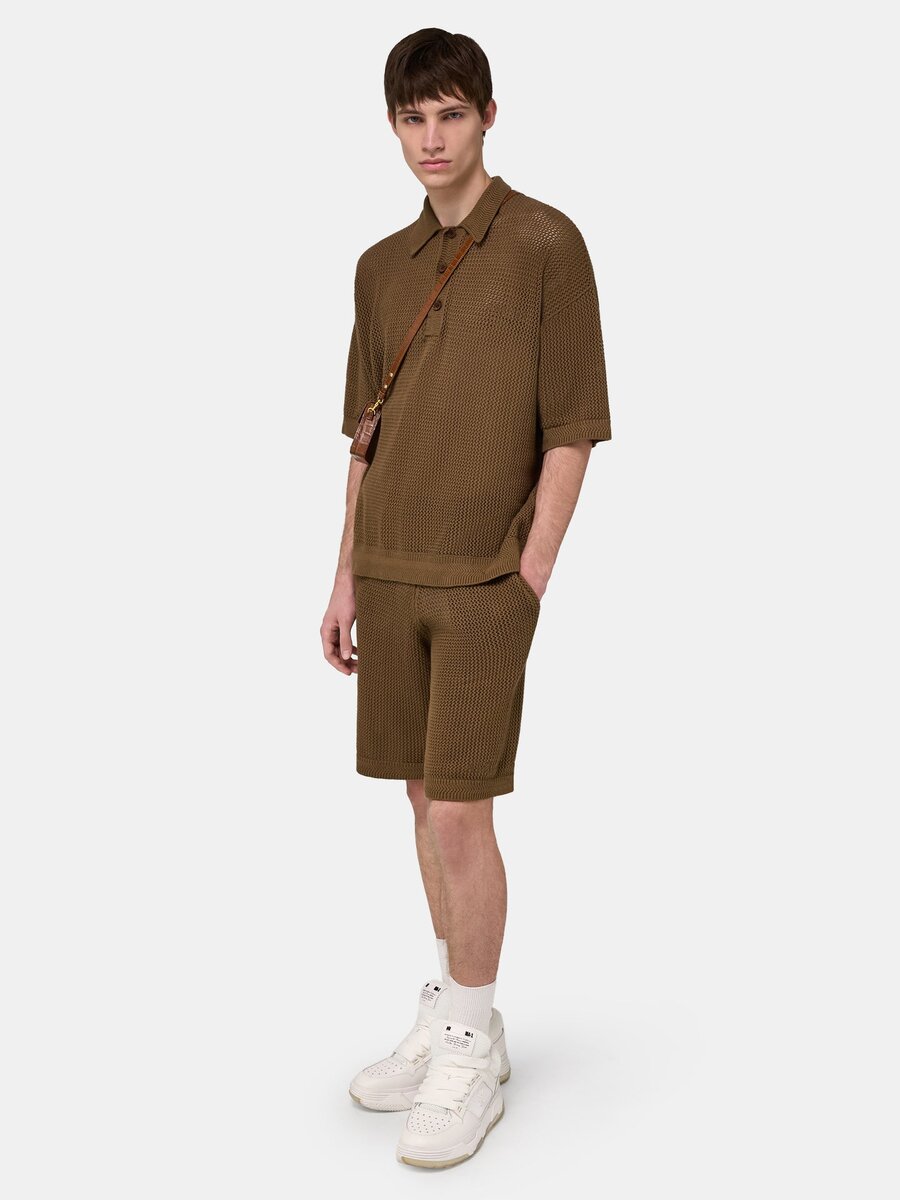 Amiri CROCHET MESH SHORT