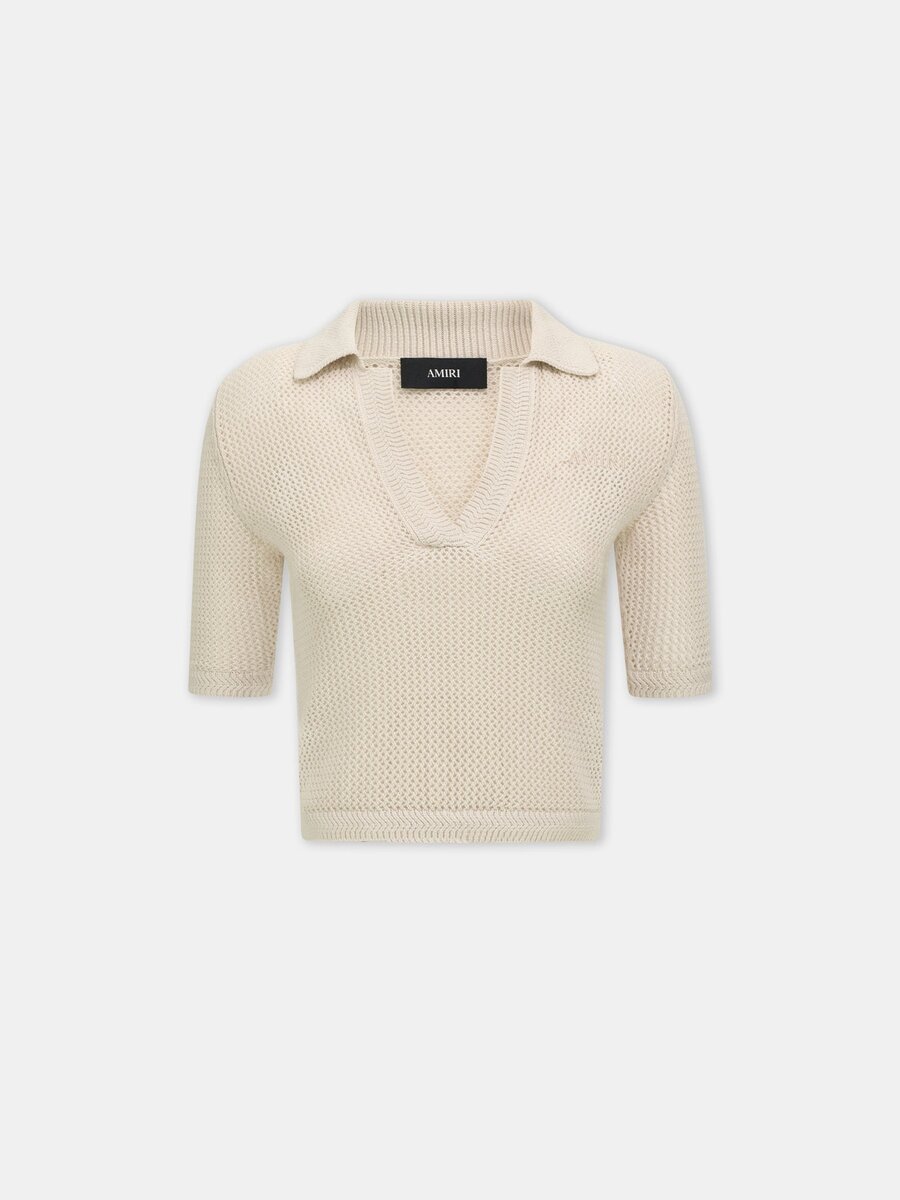 AMIRI CROCHET MESH POLO FÜR DAMEN