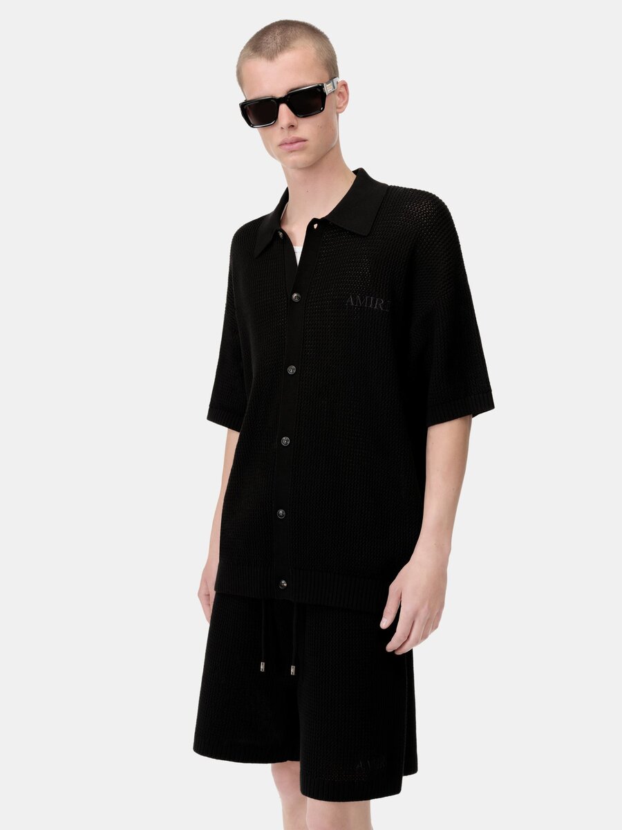 Amiri HÄKEL-MESH-HEMD