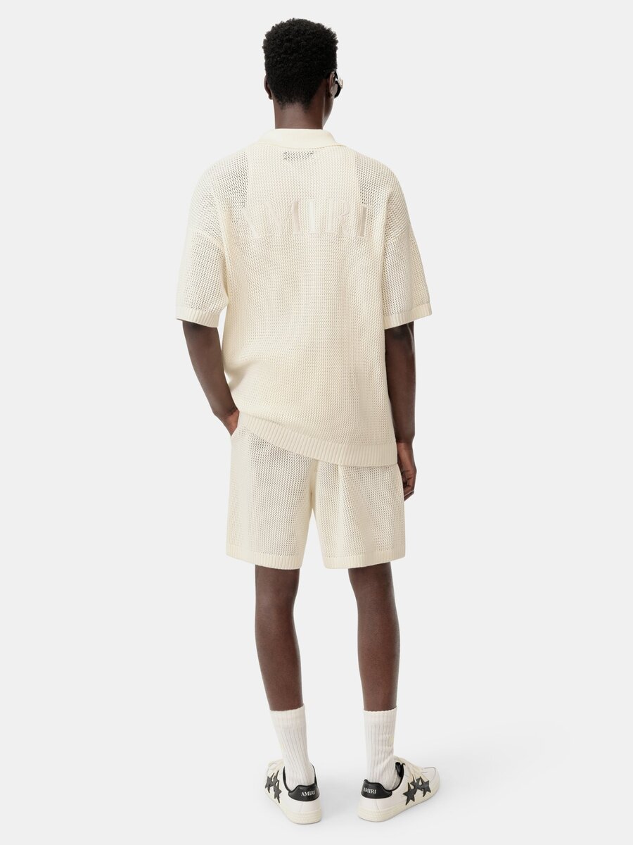 Amiri CROCHET MESH SHORT