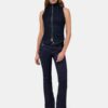 AMIRI RAW DENIM ZIP TOP FÜR DAMEN
