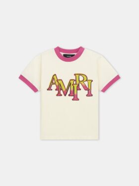 Amiri STAGGERED RINGER T-SHIRT FÜR KINDER
