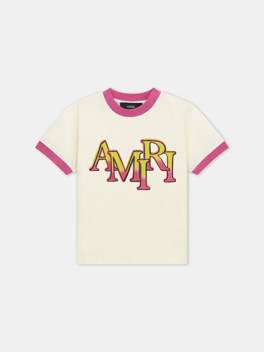 Amiri STAGGERED RINGER T-SHIRT FÜR KINDER