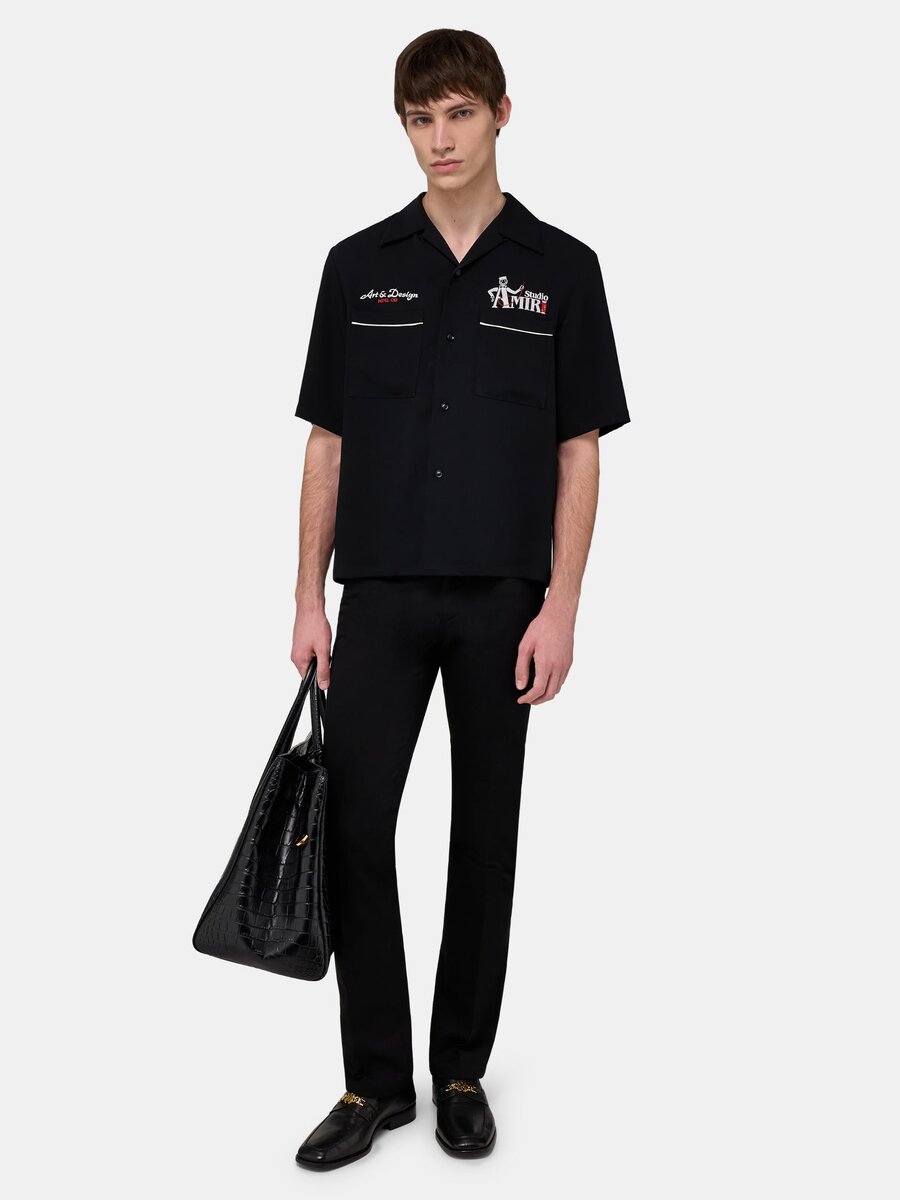 Amiri STUDIO CREPE CAMP-HEMD