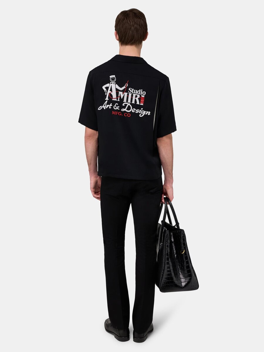 Amiri STUDIO CREPE CAMP-HEMD