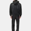 ÜBERGRÖSSIGER LEDER-HOODIE MIT REISSVERSCHLUSS