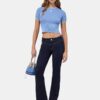 DAMEN-BABY-T-SHIRT „MA“ AUS RIPPSTRICK