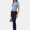 DAMEN-BABY-T-SHIRT „MA“ AUS RIPPSTRICK