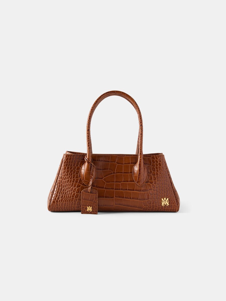 DAMEN-SCHULTERTASCHE „EMBOSSED CROC HONEY 40“