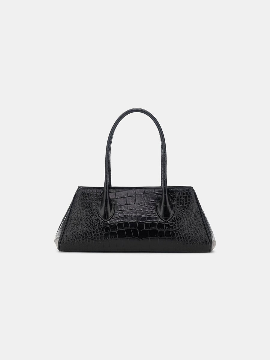 DAMEN-SCHULTERTASCHE „EMBOSSED CROC HONEY 40“