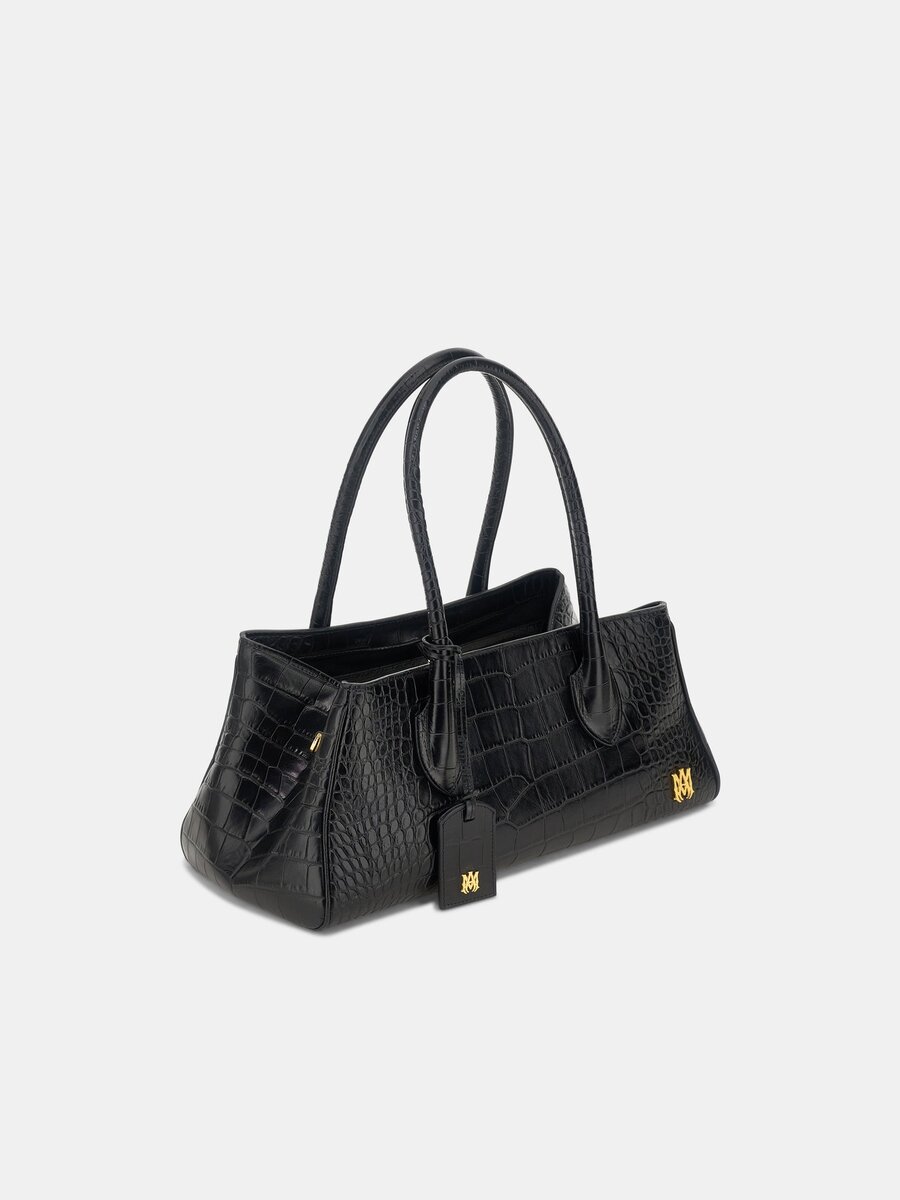 DAMEN-SCHULTERTASCHE „EMBOSSED CROC HONEY 40“