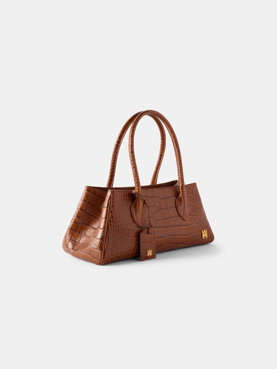 DAMEN-SCHULTERTASCHE „EMBOSSED CROC HONEY 40“