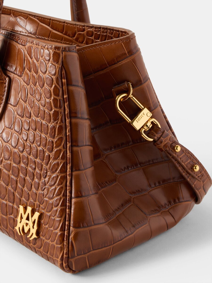 DAMEN-SCHULTERTASCHE „EMBOSSED CROC HONEY 40“