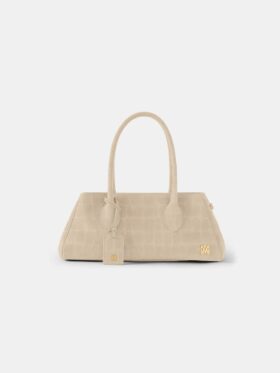 DAMEN-SCHULTERTASCHE „SUEDE CROC HONEY 40“