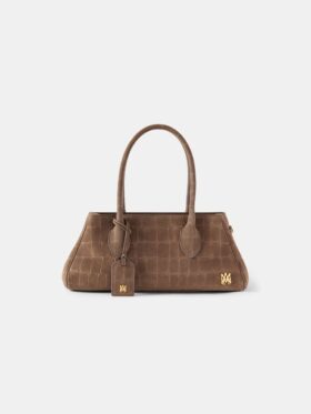 DAMEN-SCHULTERTASCHE „SUEDE CROC HONEY 40“