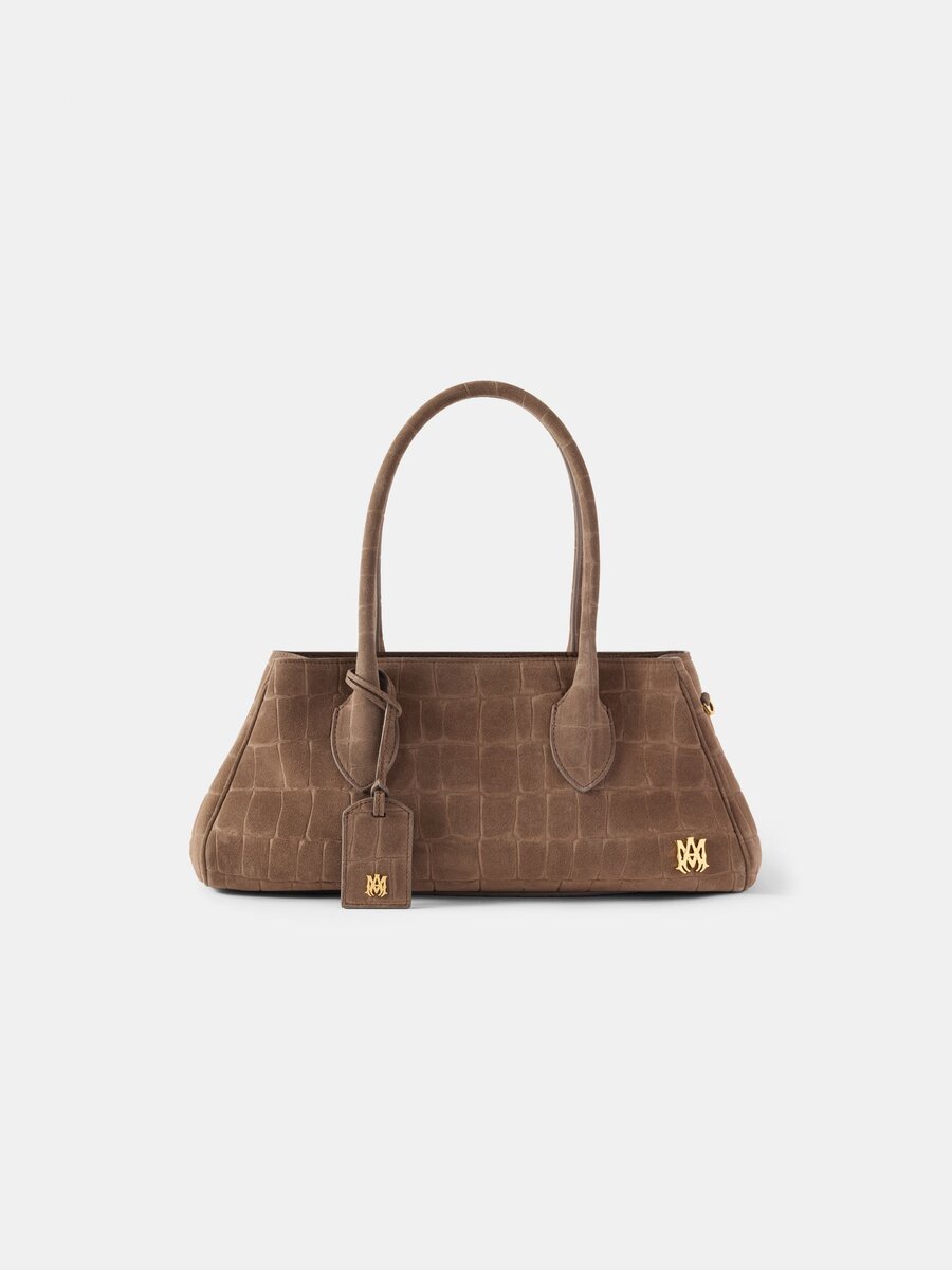 DAMEN-SCHULTERTASCHE „SUEDE CROC HONEY 40“