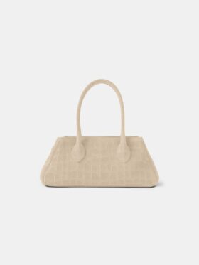 DAMEN-SCHULTERTASCHE „SUEDE CROC HONEY 40“