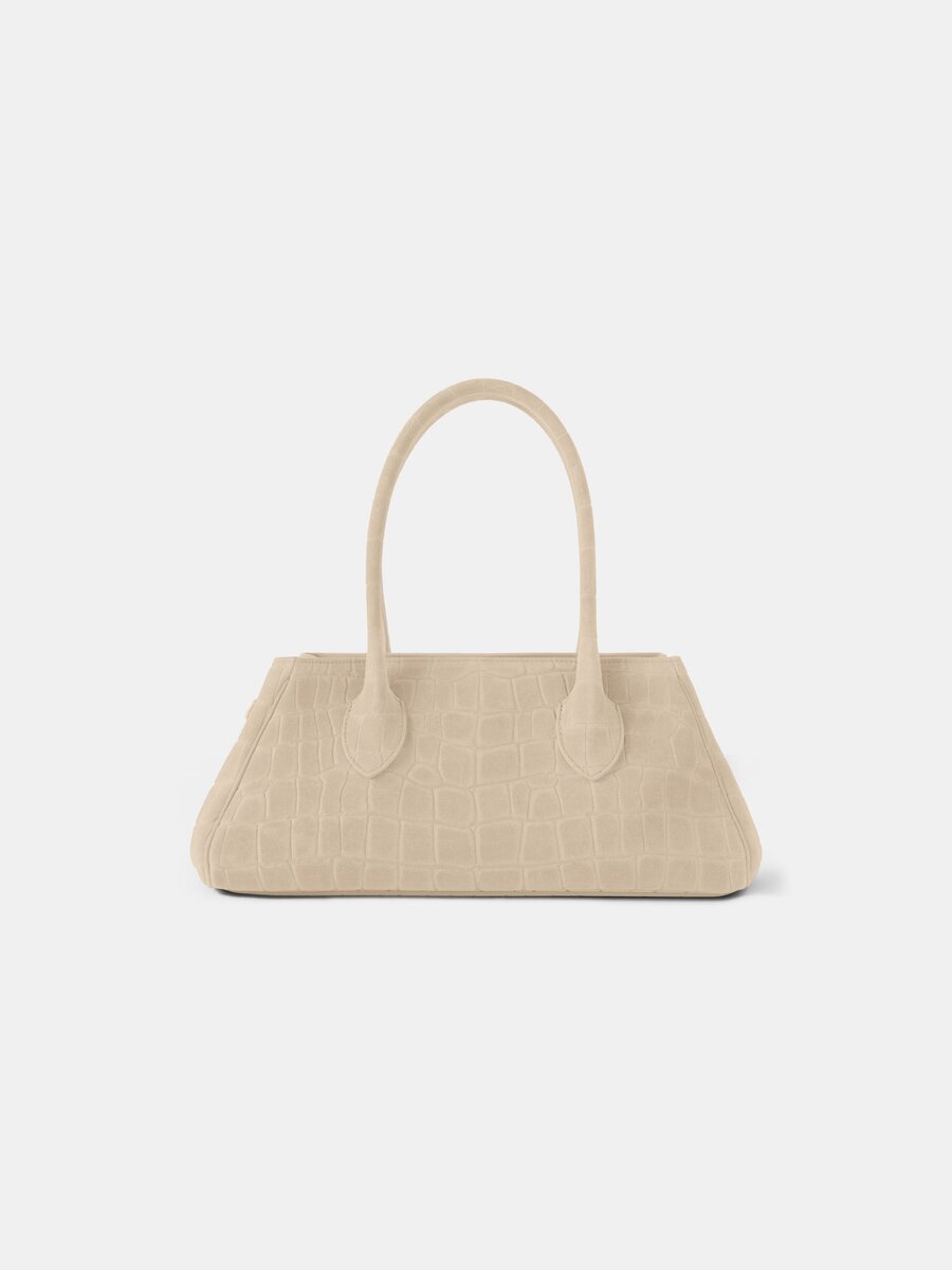 DAMEN-SCHULTERTASCHE „SUEDE CROC HONEY 40“
