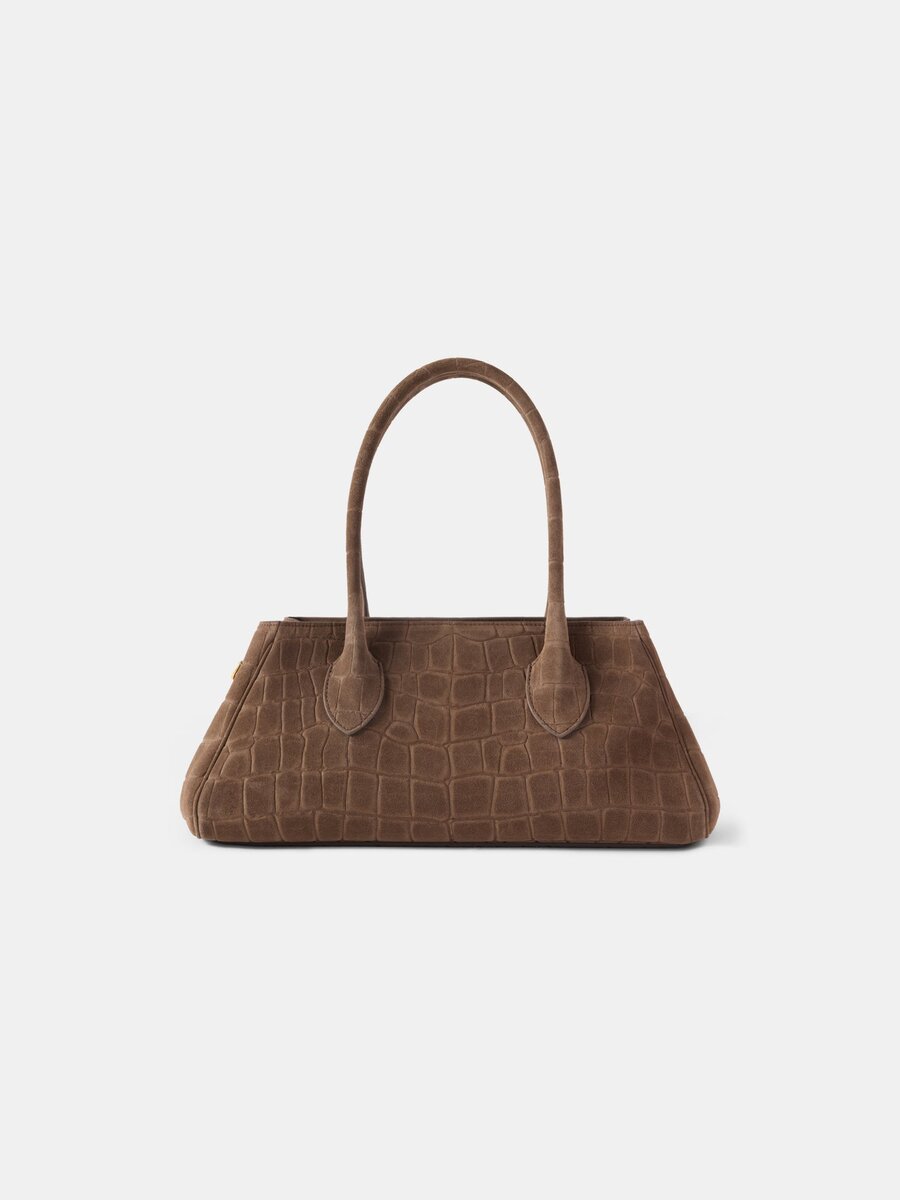 DAMEN-SCHULTERTASCHE „SUEDE CROC HONEY 40“
