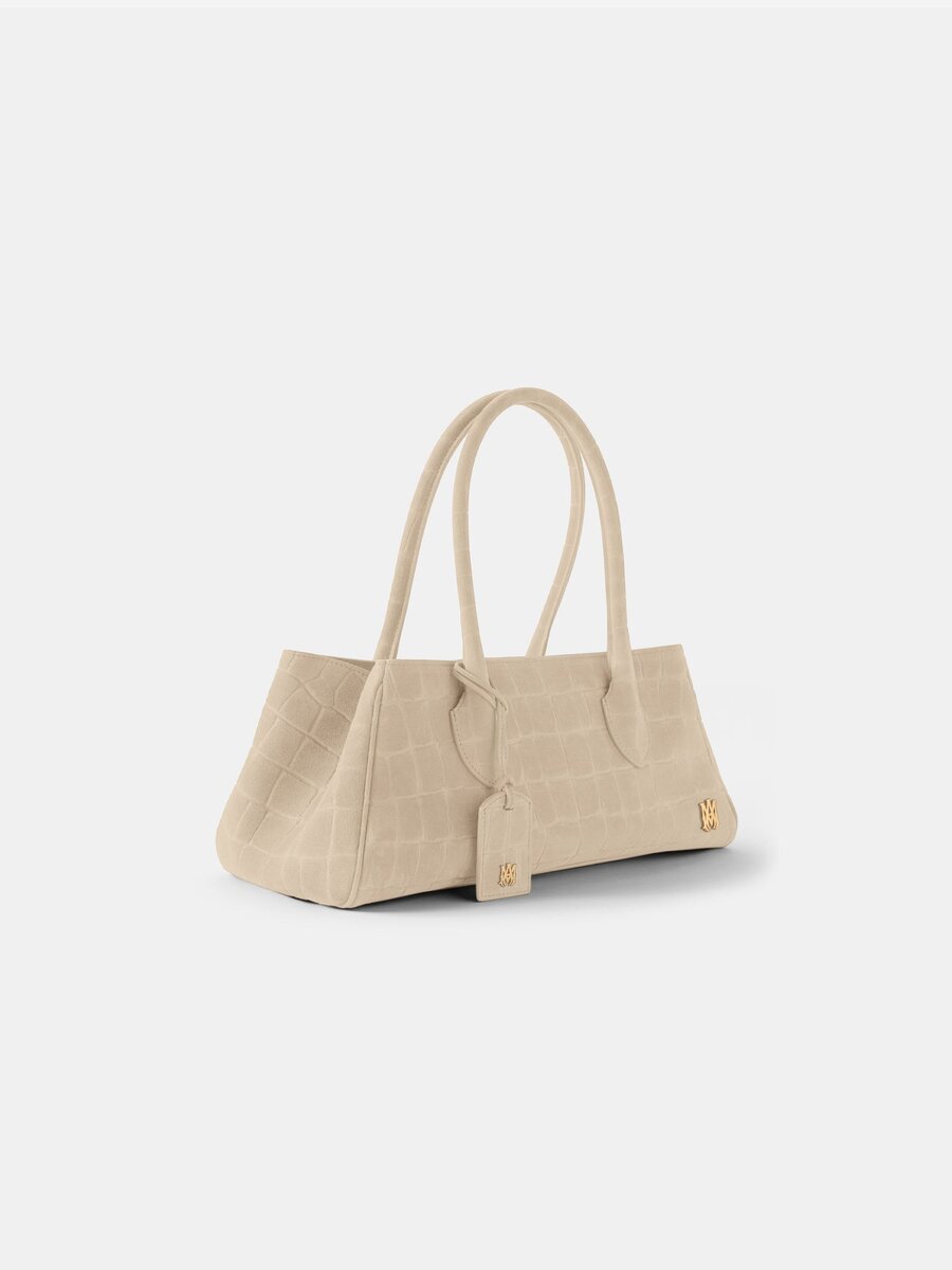 DAMEN-SCHULTERTASCHE „SUEDE CROC HONEY 40“