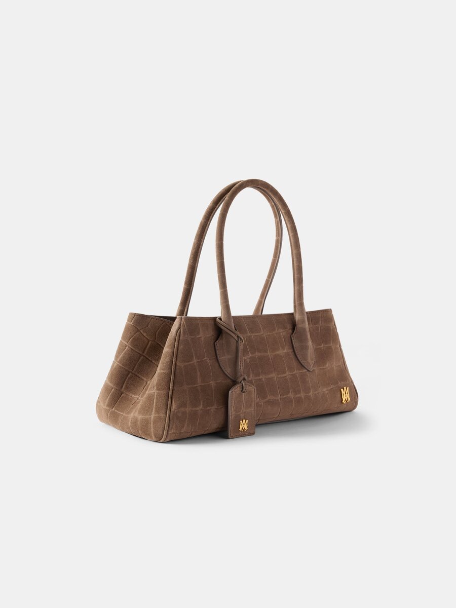 DAMEN-SCHULTERTASCHE „SUEDE CROC HONEY 40“
