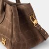 DAMEN-SCHULTERTASCHE „SUEDE CROC HONEY 40“
