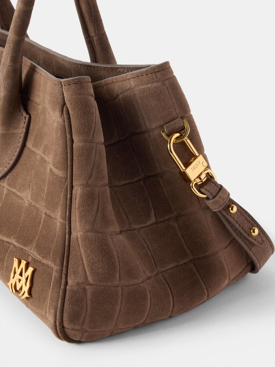DAMEN-SCHULTERTASCHE „SUEDE CROC HONEY 40“