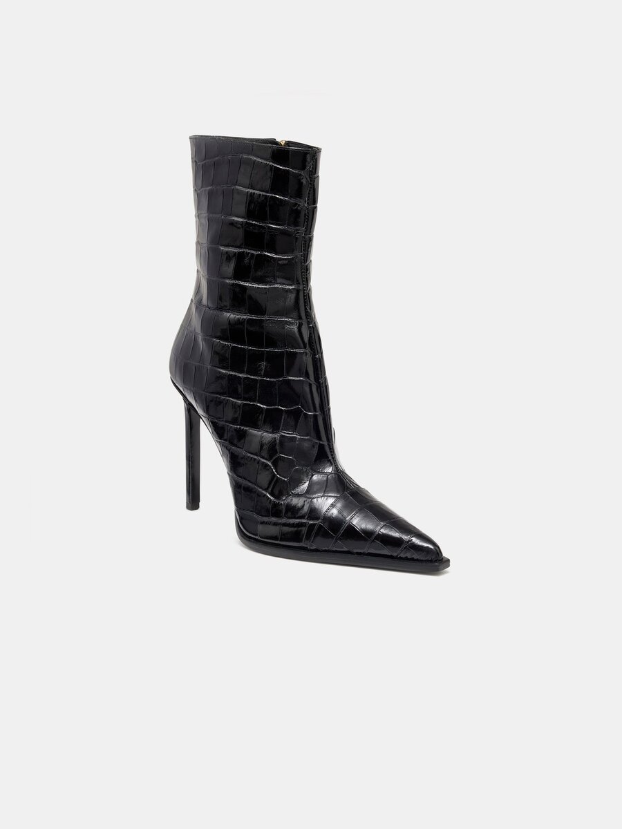 DAMEN-STILETTO-STIEFEL „MA“ MIT KROKODIL-PRÄGUNG