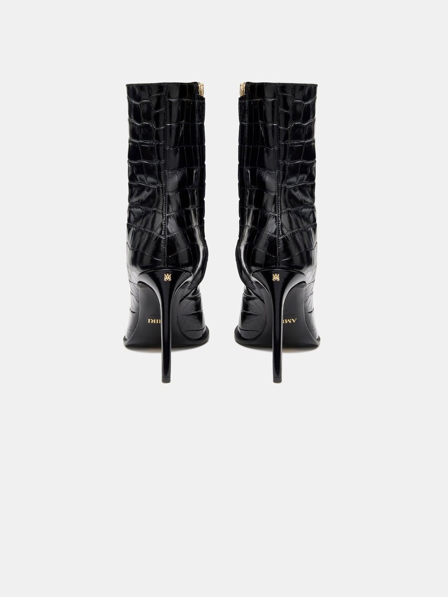 DAMEN-STILETTO-STIEFEL „MA“ MIT KROKODIL-PRÄGUNG