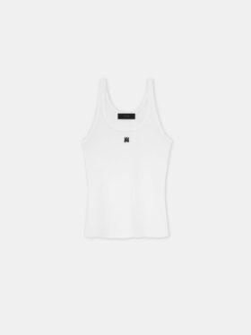 DAMEN-TANKTOP MIT „MA“-STICKEREI UND RIPPENSTRICK