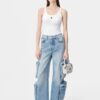 DAMEN-TANKTOP MIT „MA“-STICKEREI UND RIPPENSTRICK