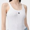 DAMEN-TANKTOP MIT „MA“-STICKEREI UND RIPPENSTRICK