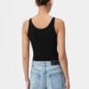 DAMEN-TANKTOP MIT „MA“-STICKEREI UND RIPPENSTRICK