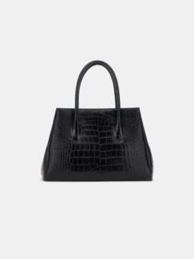 DAMEN-TOTE „EMBOSSED CROC HONEY 40“