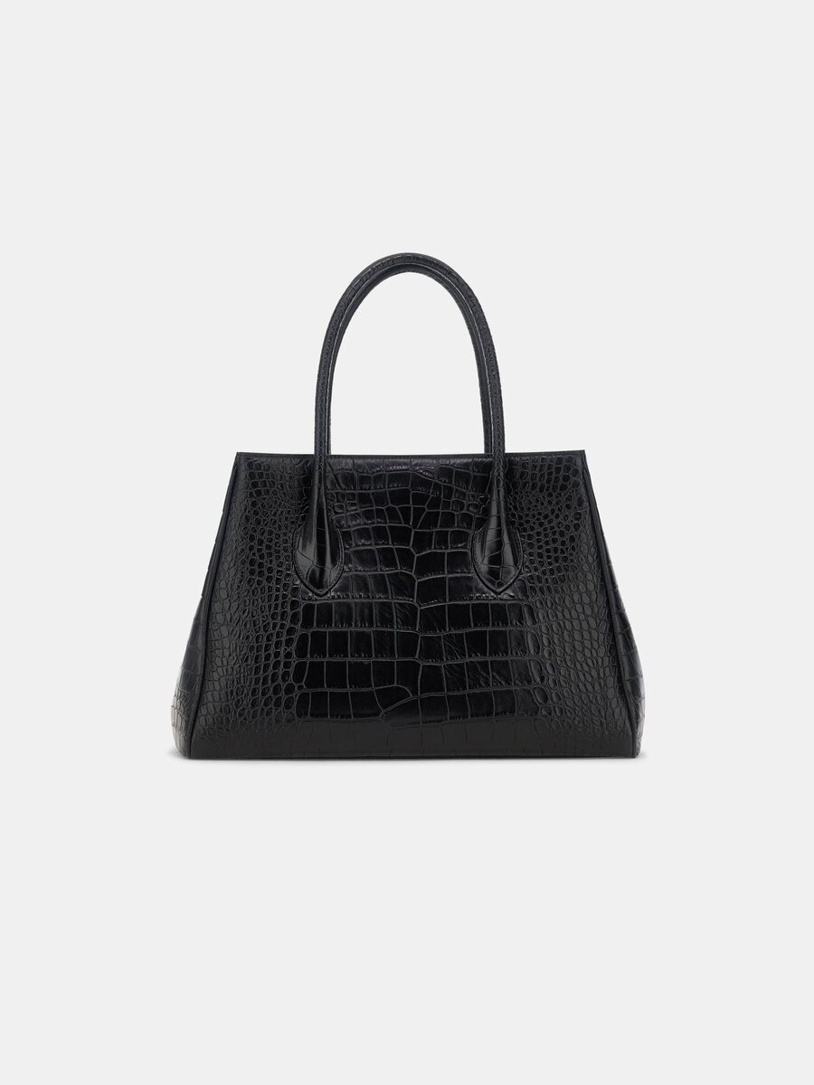 DAMEN-TOTE „EMBOSSED CROC HONEY 40“