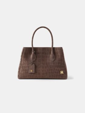 DAMEN-TOTE „SUEDE CROC HONEY 40“