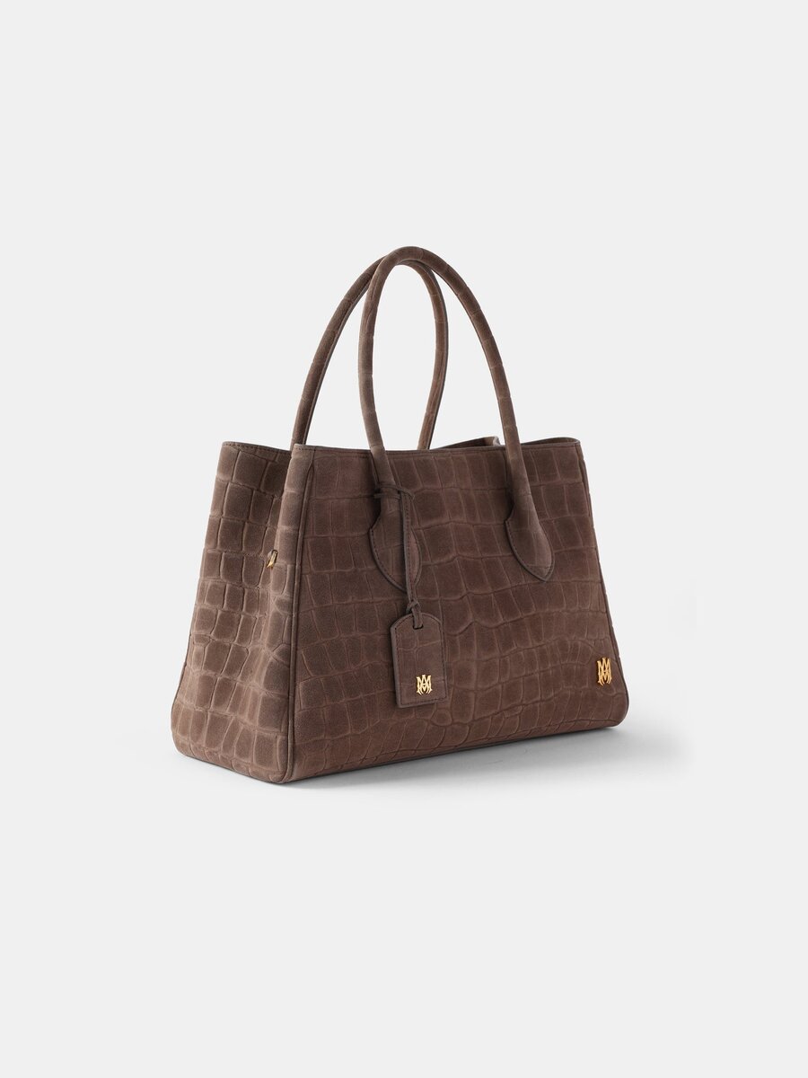 DAMEN-TOTE „SUEDE CROC HONEY 40“