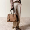 DAMEN-TOTE „SUEDE CROC HONEY 40“