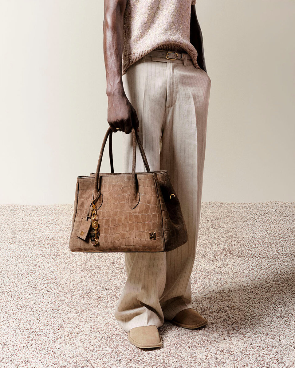 DAMEN-TOTE „SUEDE CROC HONEY 40“