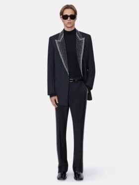 EINREIHIGER BLAZER MIT VERZIERTEM REVERS