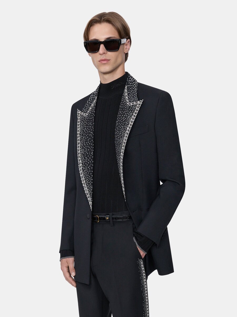 EINREIHIGER BLAZER MIT VERZIERTEM REVERS