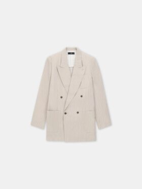 GESTREIFTER ZWEIREIHIGER BLAZER