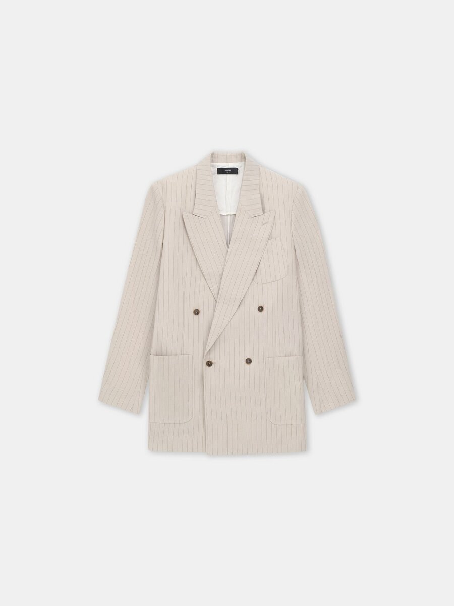 GESTREIFTER ZWEIREIHIGER BLAZER