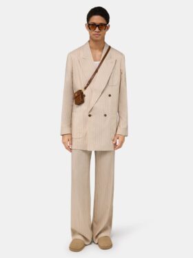 GESTREIFTER ZWEIREIHIGER BLAZER