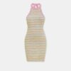 MA GESTREIFTES HALTER-MINIKLEID FÜR DAMEN