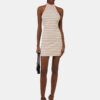 MA GESTREIFTES HALTER-MINIKLEID FÜR DAMEN