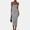 MA-MAXIKLEID MIT STREIFEN FÜR DAMEN