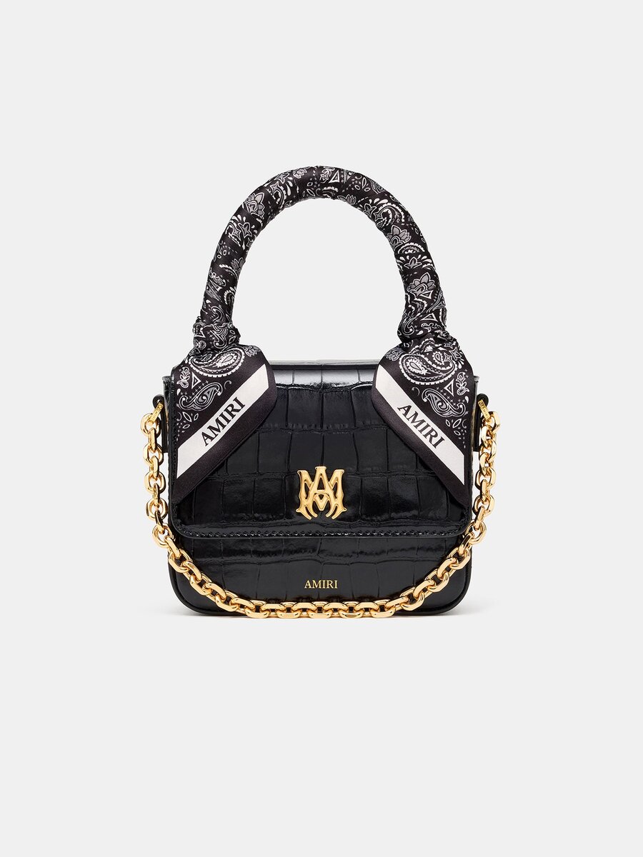 MICRO MA-TASCHE FÜR DAMEN MIT KROKODILPRÄGUNG