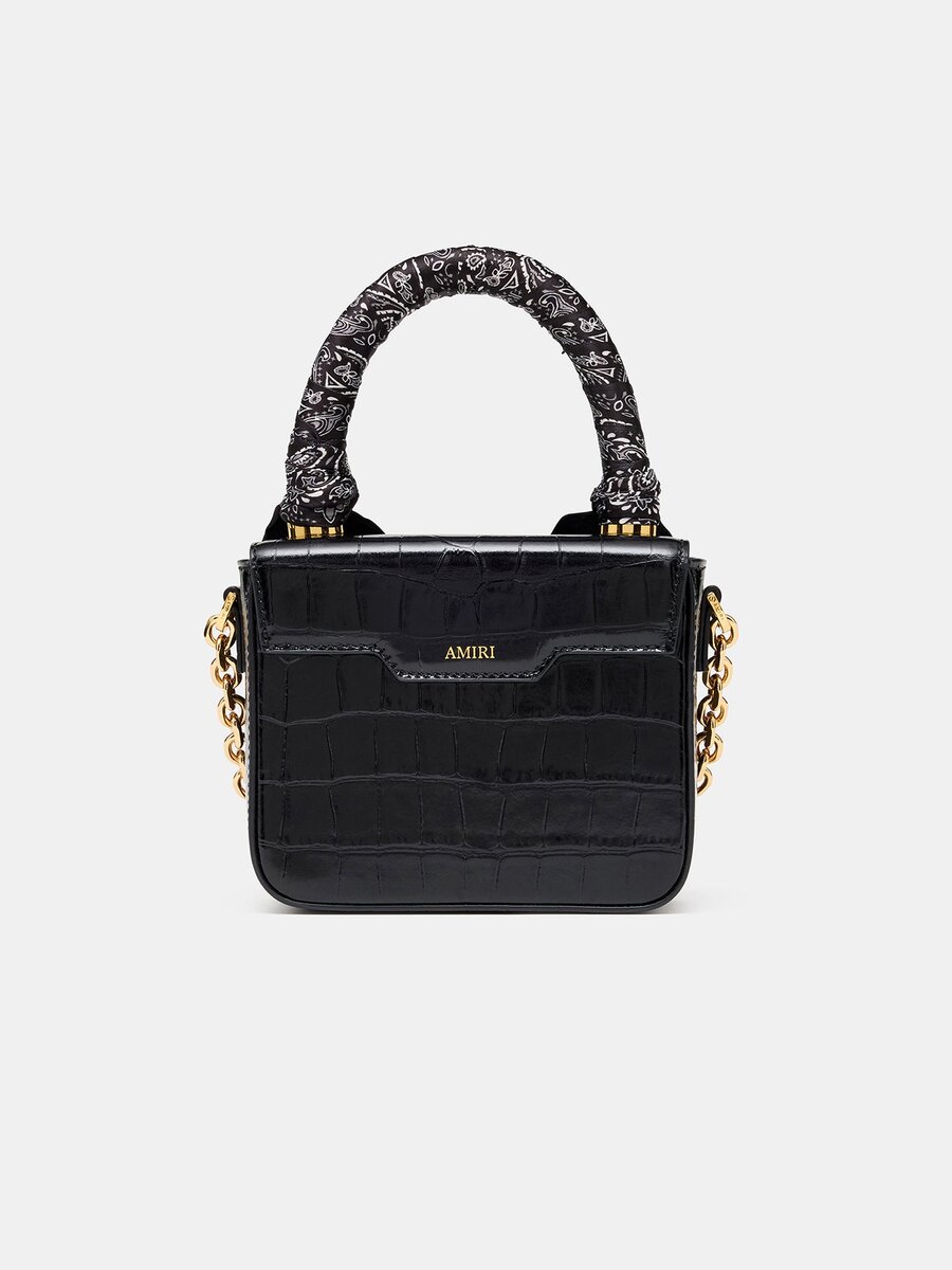 MICRO MA-TASCHE FÜR DAMEN MIT KROKODILPRÄGUNG